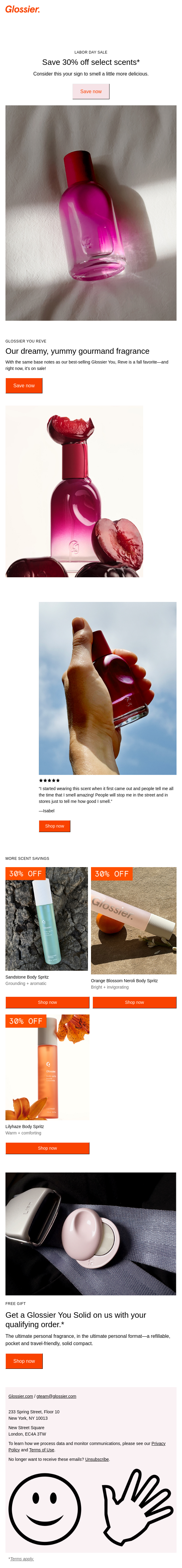 Save 30% off fragrance