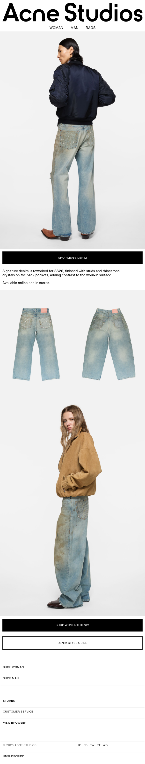 Signature denim, reflective details