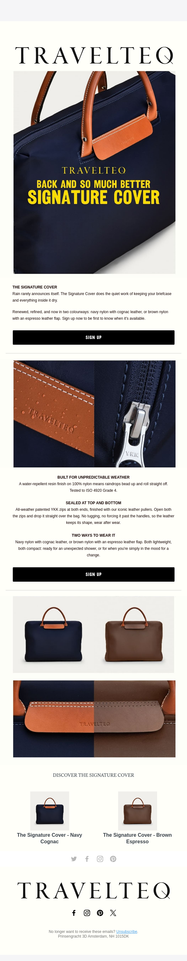 Be first: The Signature (Rain) Cover is back