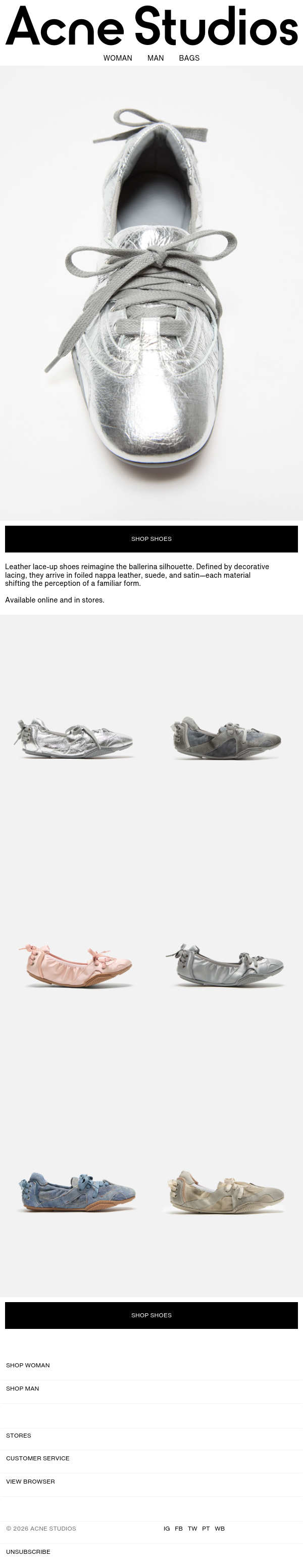 Lace-up Ballerinas