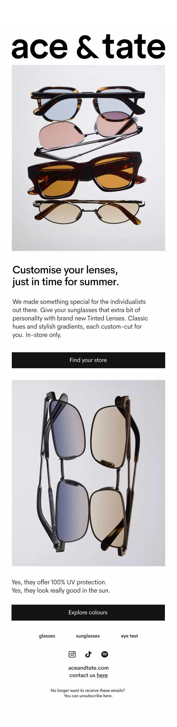 Customise your sunglasses