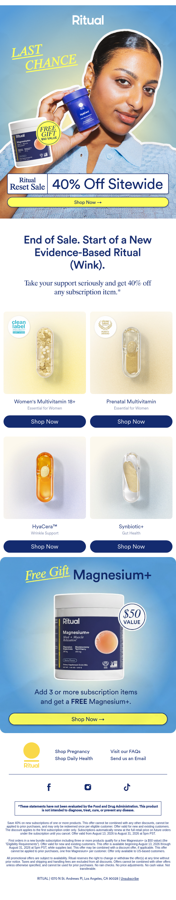 Ahem, final call for 40% off!