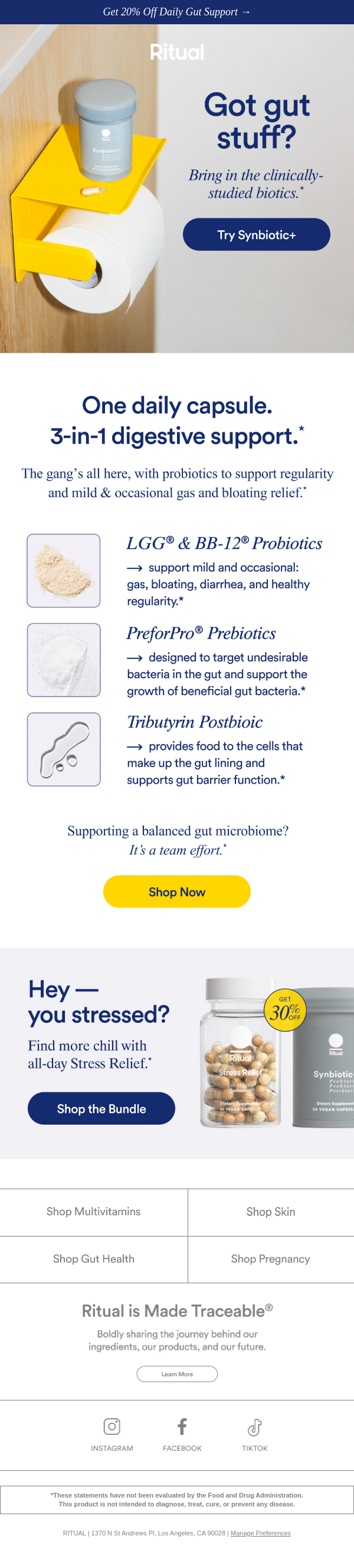 20% off digestive support designed to deliver*