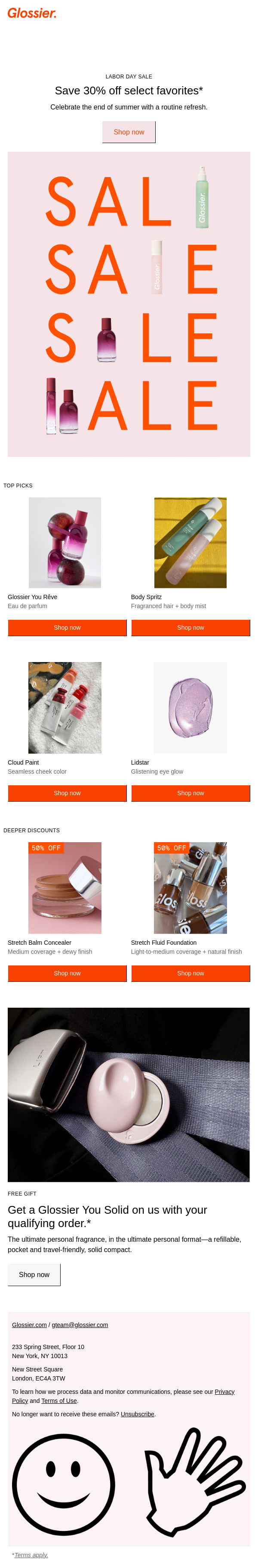 Save 30% off select favorites