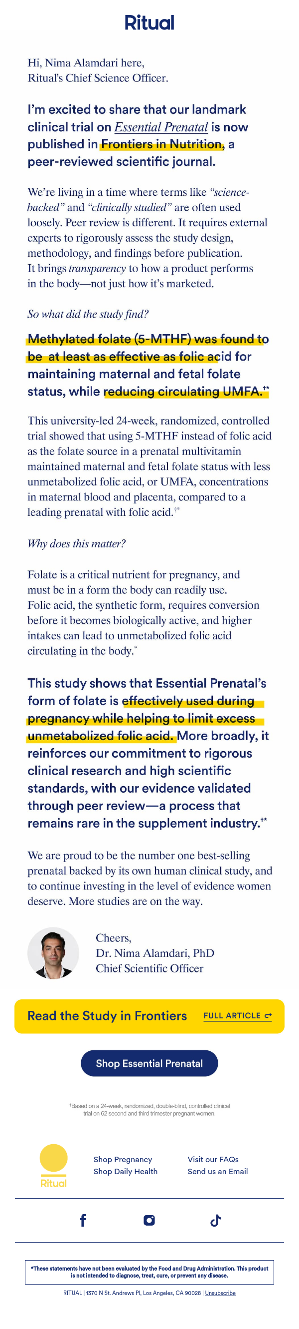 Our Essential Prenatal results are now published